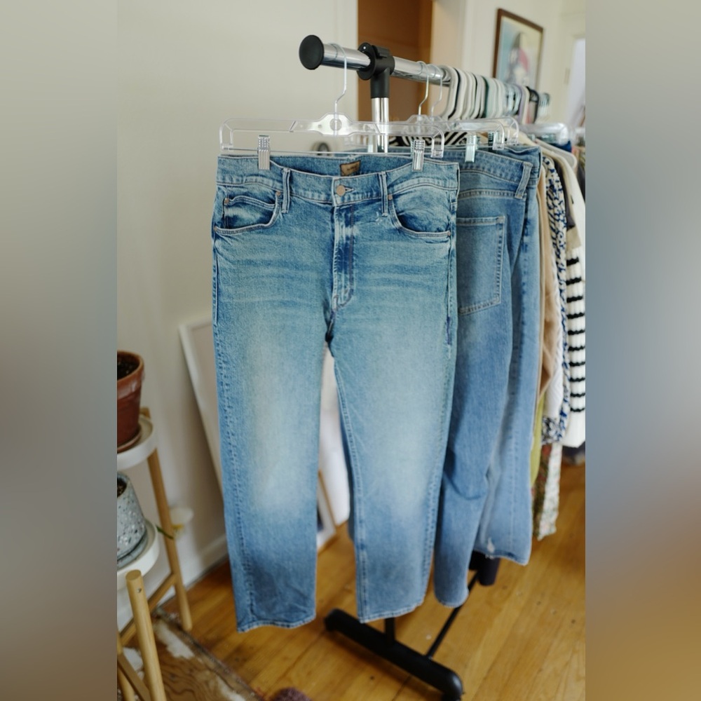 MOTHER The Dazzler Mid-Rise Straight Jeans, size 34
